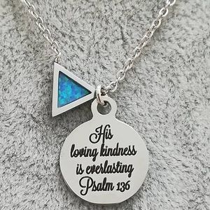 Christian Bible Verse Scripture Necklace